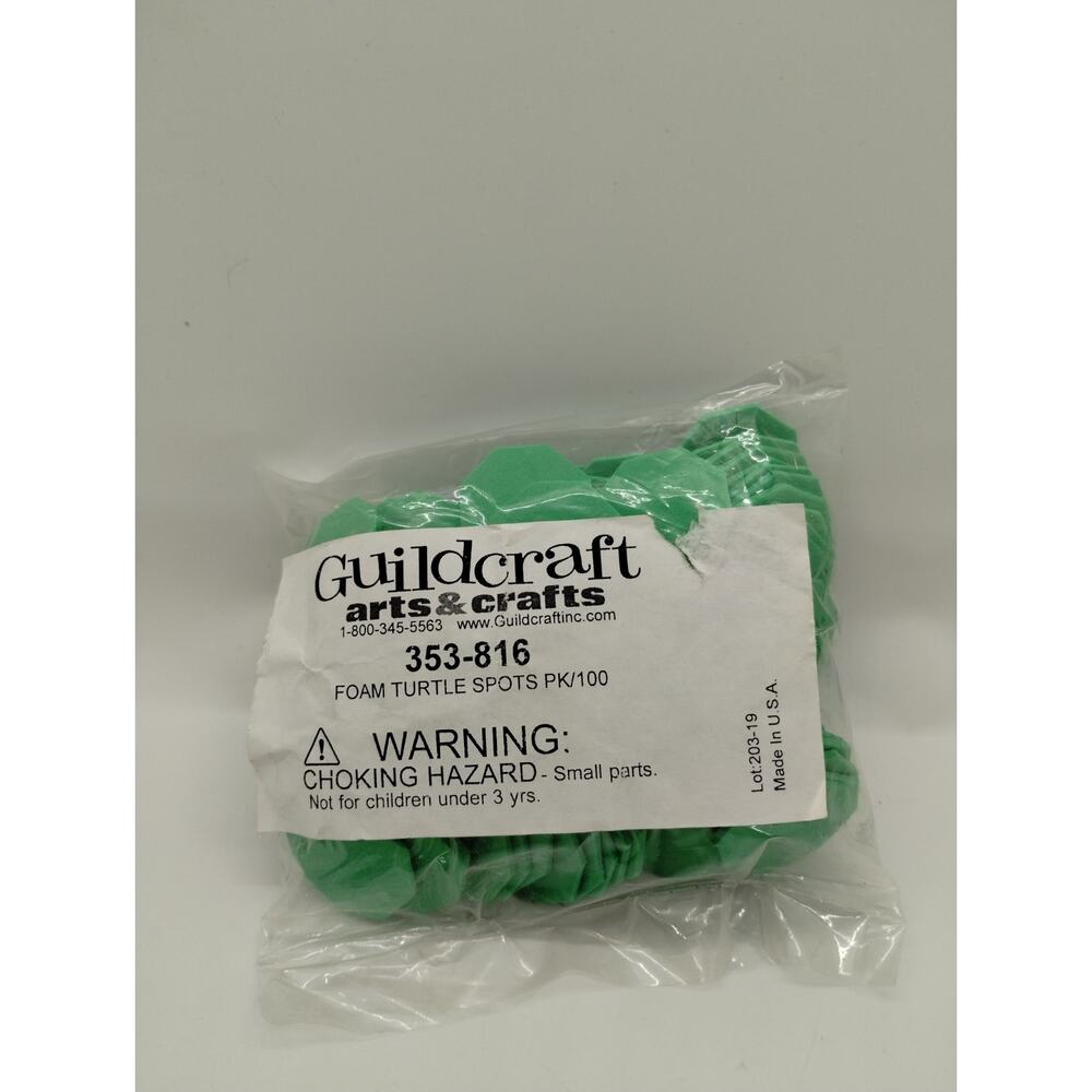 Guildcraft Arts and Crafts - Foam Turtle Spots - 100 Count